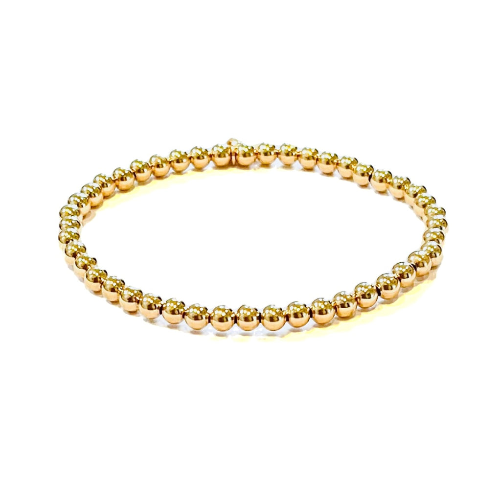 4mm 14K Gold Filled Single Beaded Bracelet – Hanai Jewelry