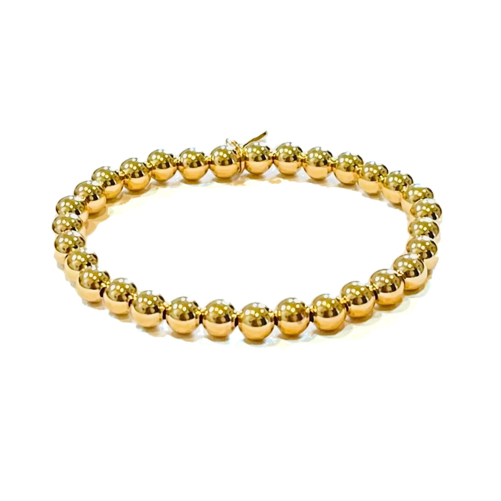 Solid gold bead shop bracelet