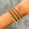 6mm 14K Gold Filled Single Beaded Bracelet